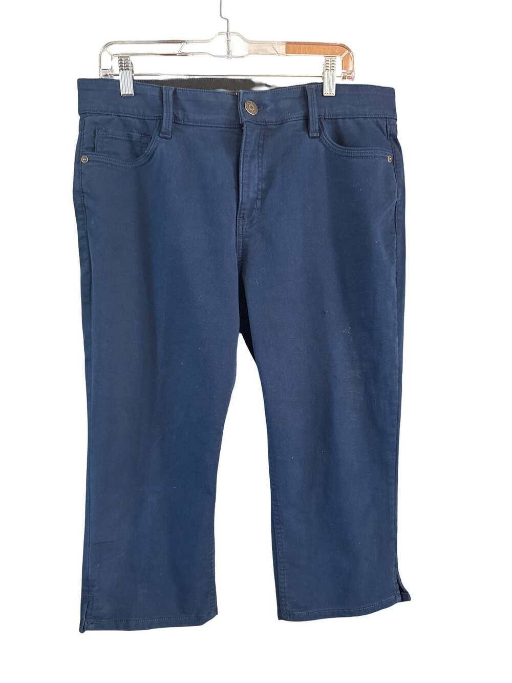 Liz Claiborne Sara Crop Mid-Rise Size 14 Navy Capri Pants